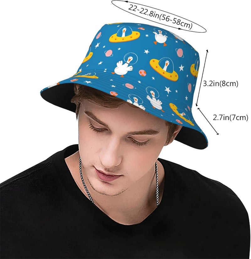 AKMCBSH Fashion Bucket Hat, Summer Outdoor Sun Protection, Unisex Beach Hat Packable Sun Cap for Travel Hiking - Image 3